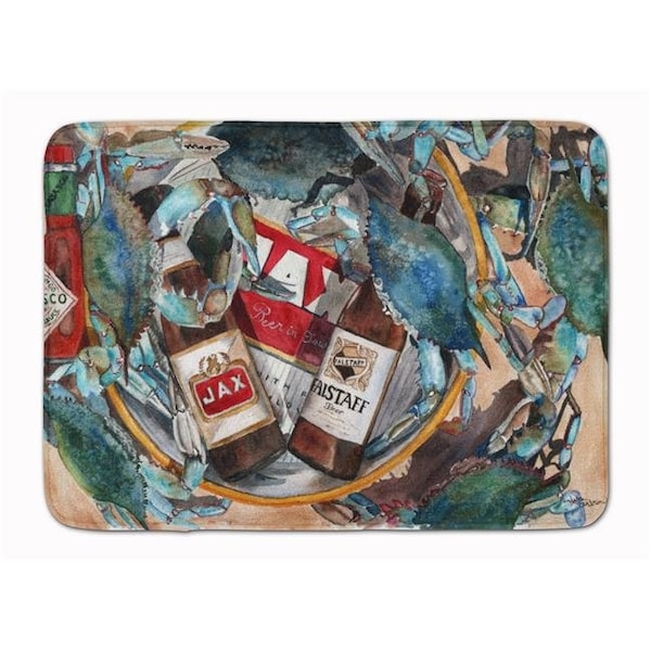 Carolines Treasures Carolines Treasures 8919RUG New Orleans Beers & Crabs Machine Washable Memory Foam Mat 8919RUG - main